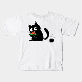 cats and watermelon Kids T-Shirt